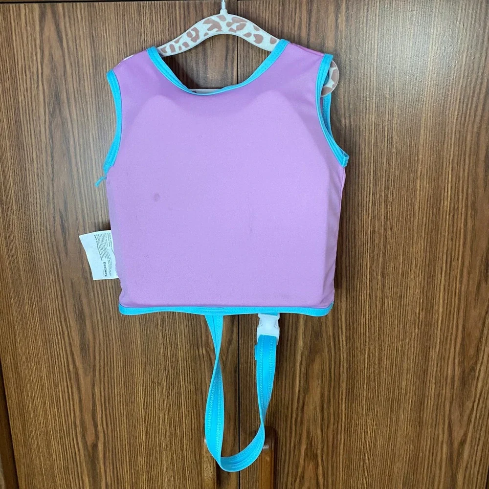 Bestway Puddle Jumper Swim Vest Kids 1+ Pink Rainbow Life Jacket 40lbs Max